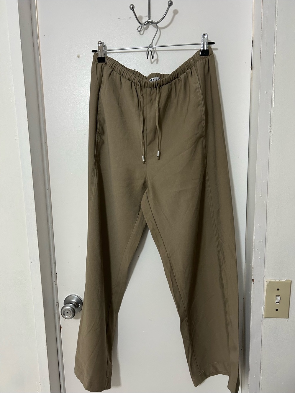 WD.NY Olive Green Elastic-Waist Chinos